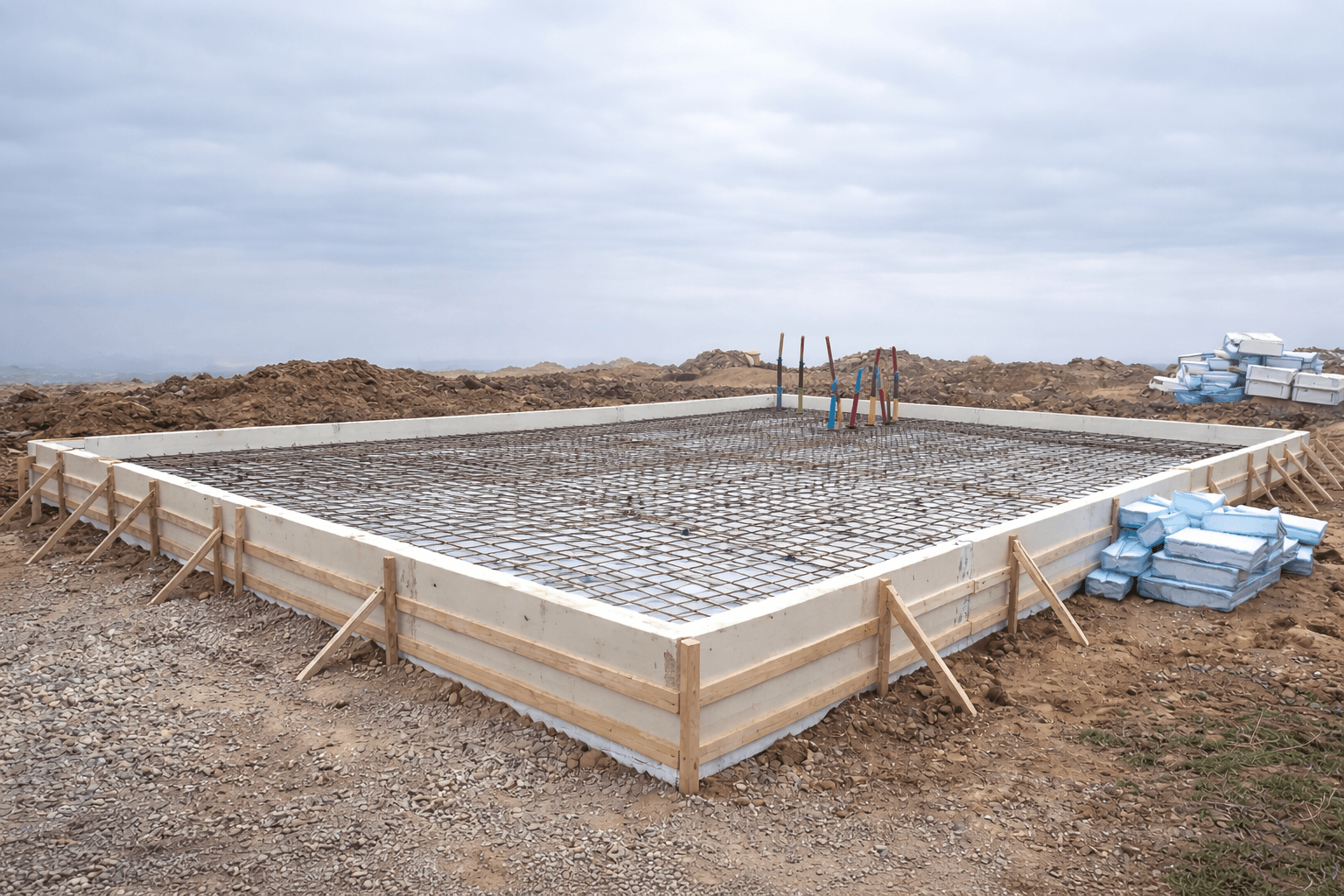 Foundation construction progress - stage 1