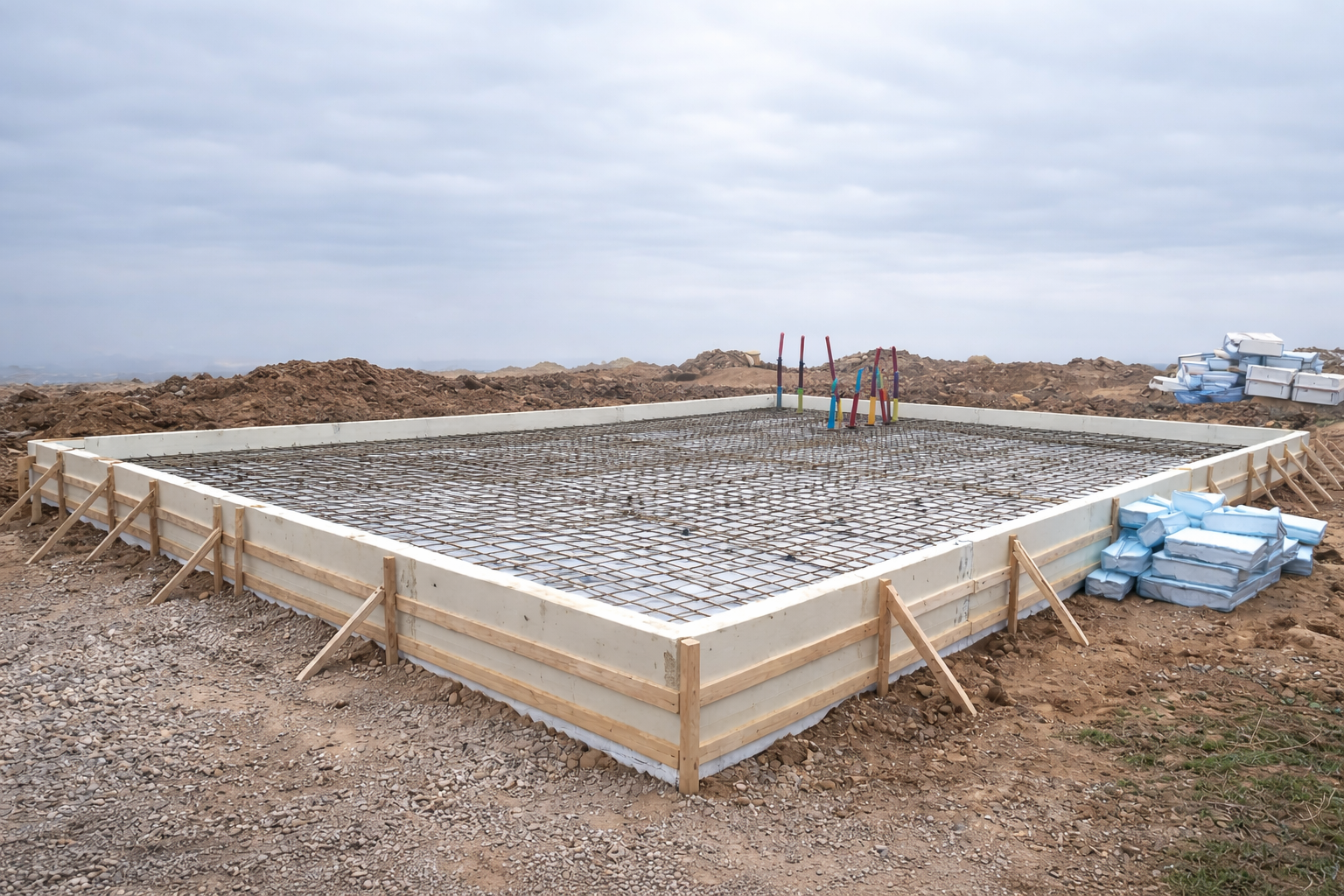 Foundation construction progress - stage 1